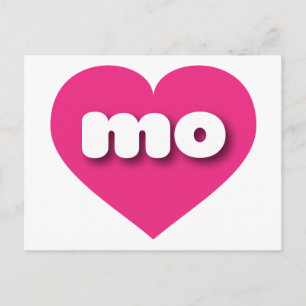 I love Missouri - mo hot pink heart Postcard