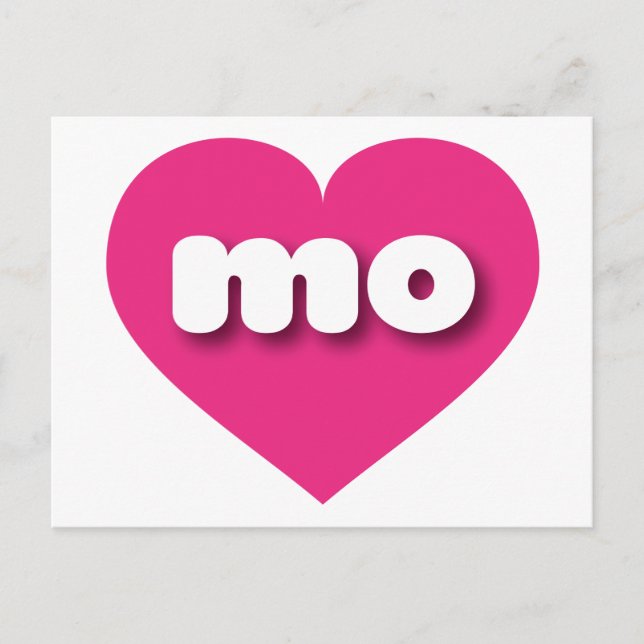 I love Missouri - mo hot pink heart Postcard (Front)