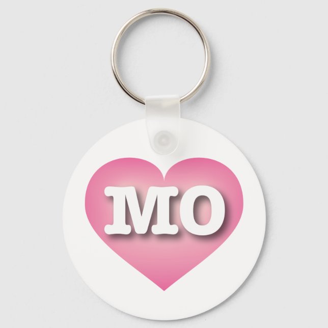 I love Missouri - MO pink fade heart Keychain (Front)