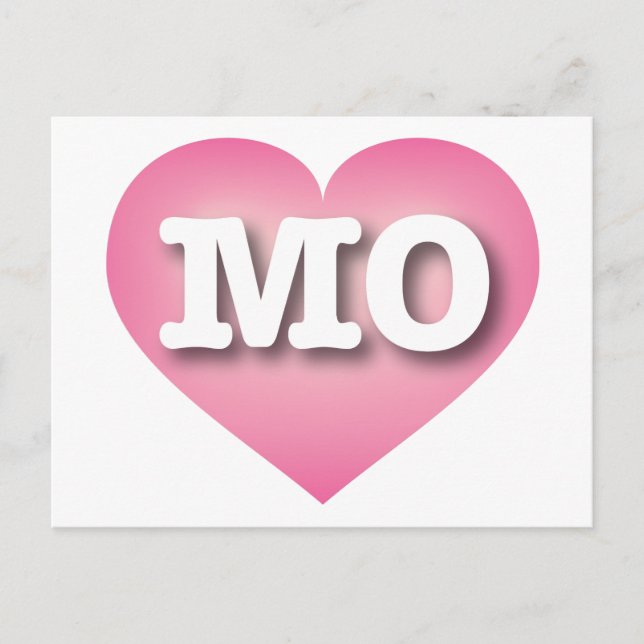 I love Missouri - MO pink fade heart Postcard (Front)