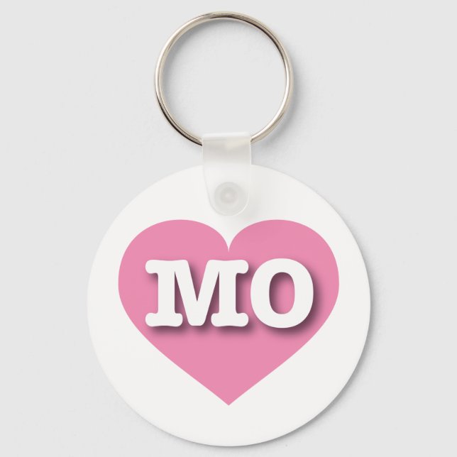 I love Missouri - MO pink heart Keychain (Front)