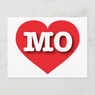 I love Missouri - MO red heart Postcard