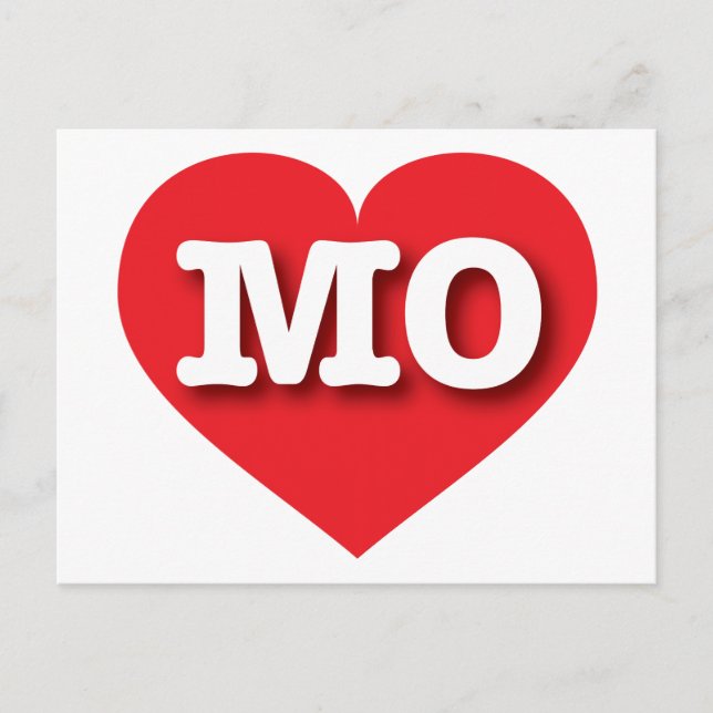 I love Missouri - MO red heart Postcard (Front)