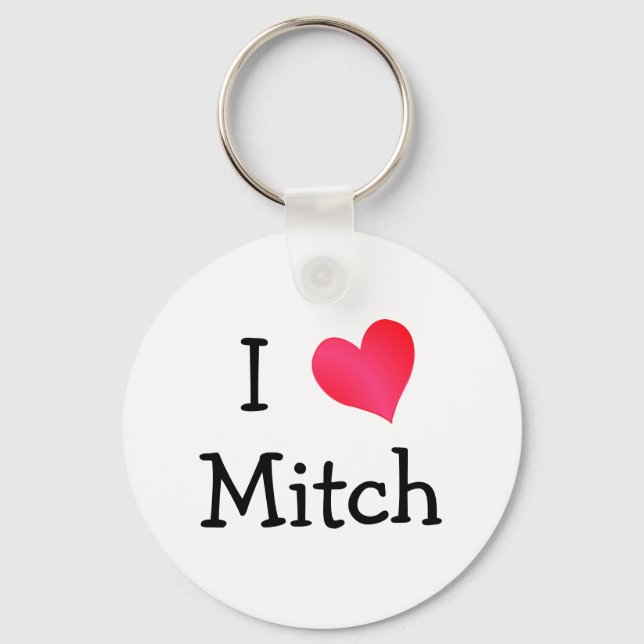 I Love Mitch Keychain (Front)