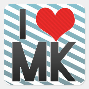 I Love MK Square Sticker
