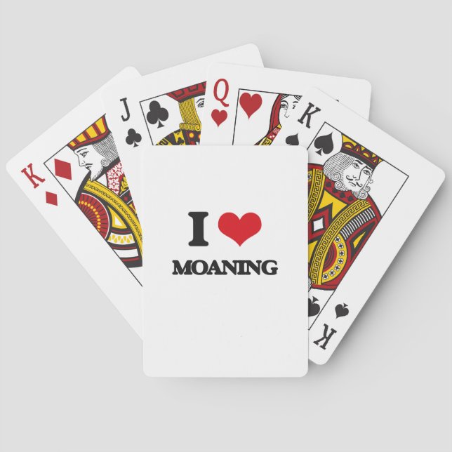 I Love Moaning Poker Cards (Back)