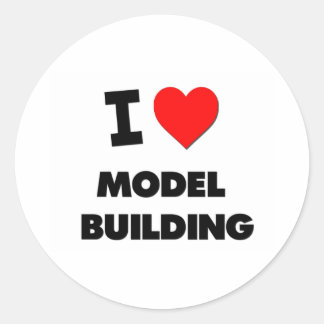 I Love Model  Building Classic Round Sticker