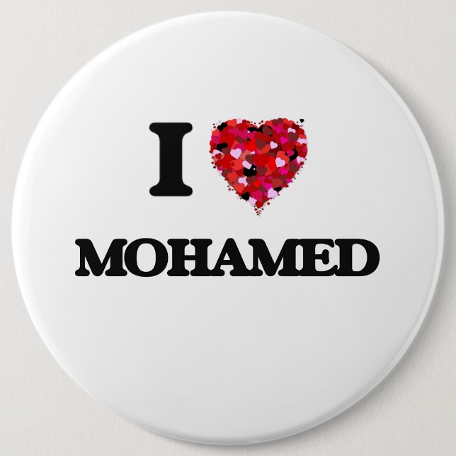 I Love Mohamed Button (Front)
