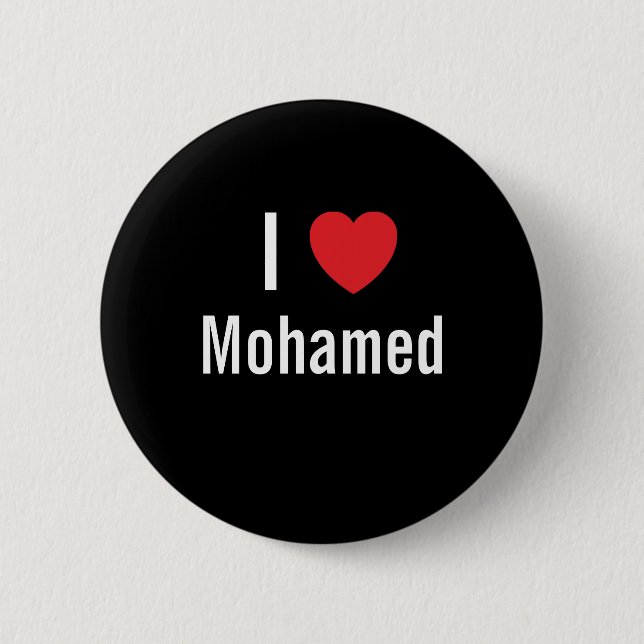 I love Mohamed Button (Front)