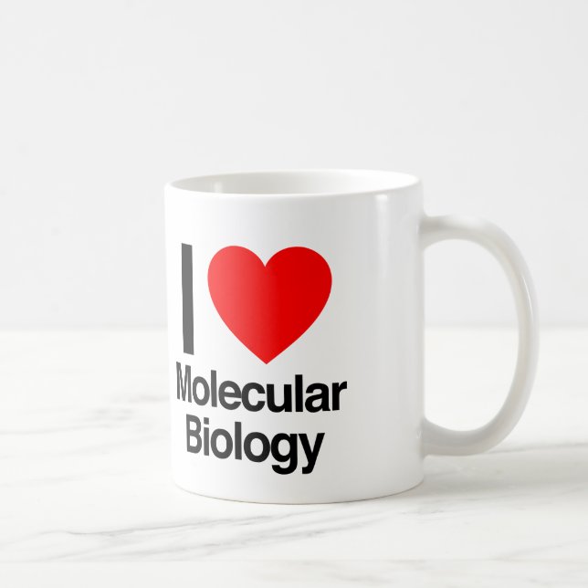 i love molecular biology coffee mug (Right)