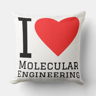 I love molecular engineering throw pillow