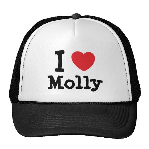 I love Molly heart T-Shirt Trucker Hat | Zazzle