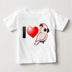 I Love Moluccan Cockatoos Baby Fine Jersey T-Shirt