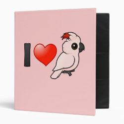 I Love Moluccan Cockatoos Avery Signature Binder 8.5x11