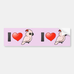 I Love Moluccan Cockatoos Bumper Sticker