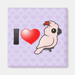 I Love Moluccan Cockatoos Square Magnet