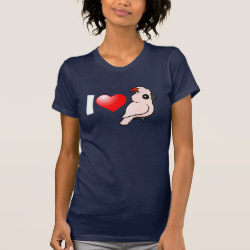 I Love Moluccan Cockatoos Women's American Apparel Fine Jersey Short Sleeve T-Shirt