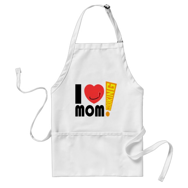 i love mom adult apron (Front)