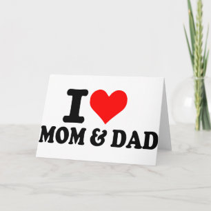 I love mom and dad holiday card
