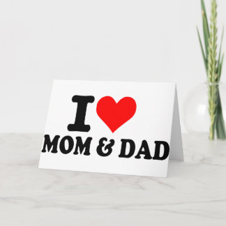 I love mom and dad holiday card