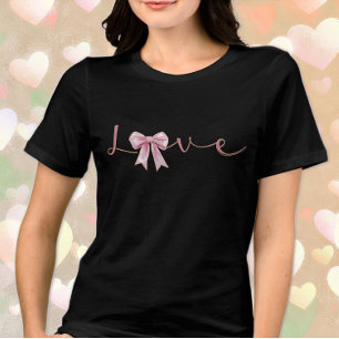 I Love Mom Bow 2 Tri-Blend Shirt
