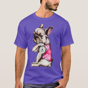 I Love Mom French Bulldog Dog Mom Gift  T-Shirt
