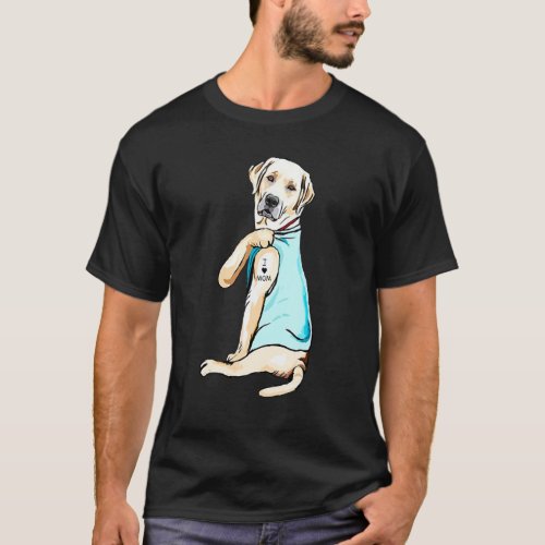 I Love Mom Funny Labrador Tattooed 1 T_Shirt
