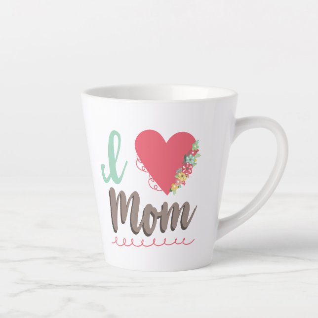 I love mom heart latte mug (Right)