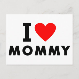 i love mom heart mommy text message mother symbol postcard