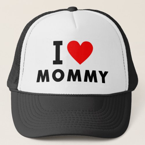 i love mom heart mommy text message mother symbol trucker hat