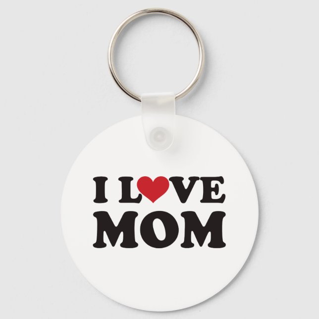I Love Mom Keychain (Front)