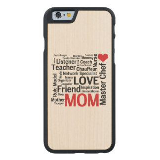 I Love Mom - Multitasking Master Chef Mother Carved Maple iPhone 6 Slim Case