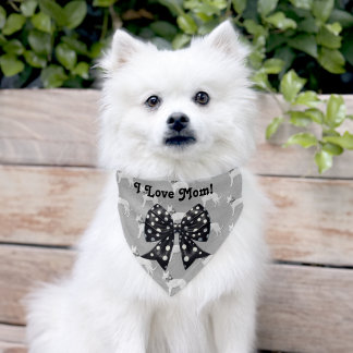 I Love Mom Pet Bandana Collar