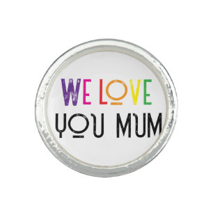 i love mom Ring mothers day gift