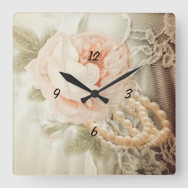 I love mom series square wall clock (Front)