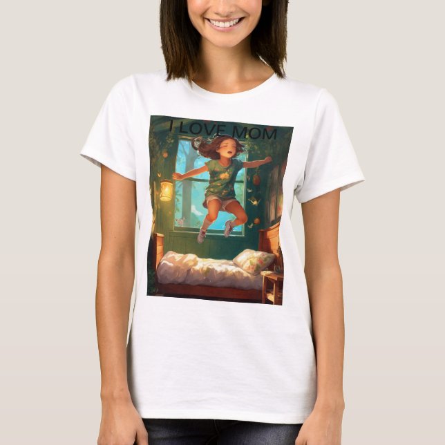 'I Love Mom' T-Shirt" T-Shirt (Front)