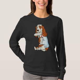 I Love Mom Tattoo American Cocker Spaniel Dog Wom T-Shirt