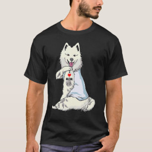 I Love Mom Tattoo American Eskimo Mother's Day T-Shirt