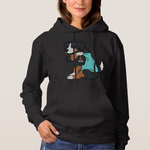 I Love Mom Tattoo Bernese Mountain Dog Funny Mothe Hoodie