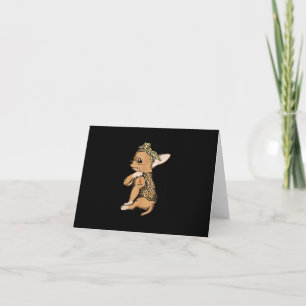 I Love Mom Tattoo Funny Chihuahua Dog With Bandana Note Card