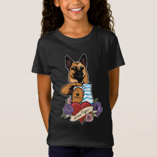 I Love Mom Tattoo I German Shepherd Mom T-Shirt