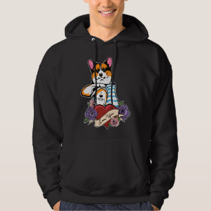 I Love Mom Tattoo I Welsh Corgi Mom Hoodie