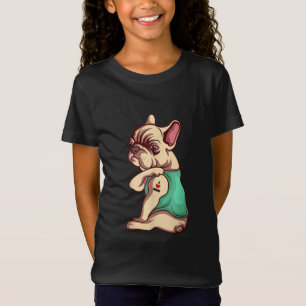 I Love Mom Tattoo Lover Funny French Bulldog Gift T-Shirt