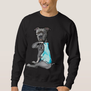 I Love Mom Tattoo Pitbull Dog Lover Women Gift Pit Sweatshirt