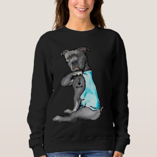 I Love Mom Tattoo Pitbull Dog Lover Women Gift Pit Sweatshirt