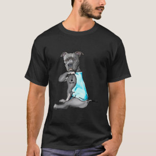 I Love Mom Tattoo Pitbull Dog Lover Women Gift Pit T-Shirt