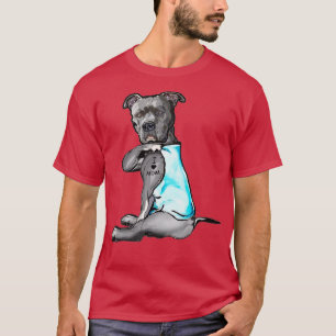 I Love Mom Tattoo Pitbull Dog Lover Women Gift Pit T-Shirt