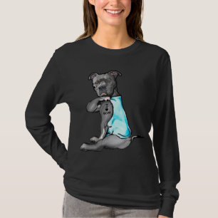 I Love Mom Tattoo Pitbull Dog Lover Women Gift Pit T-Shirt