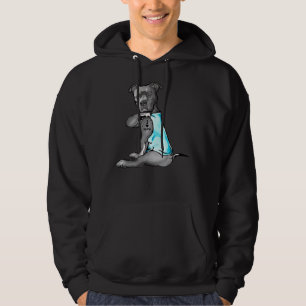 I Love Mom Tattoo Pitbull Dog Lover Women Pitbull  Hoodie