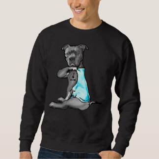 I Love Mom Tattoo Pitbull Dog Lover Women Pitbull  Sweatshirt